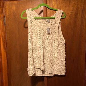 Aerie sleeveless tan sweater